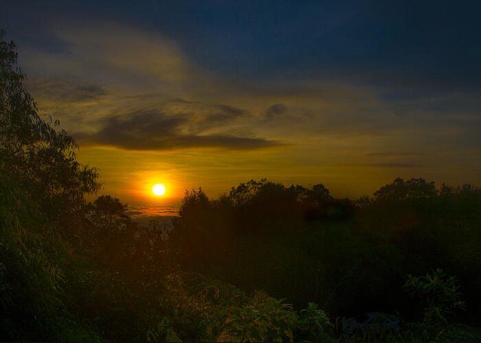 Sun Greeting Card featuring the photograph Malaysia Sunrise by Bill Cubitt