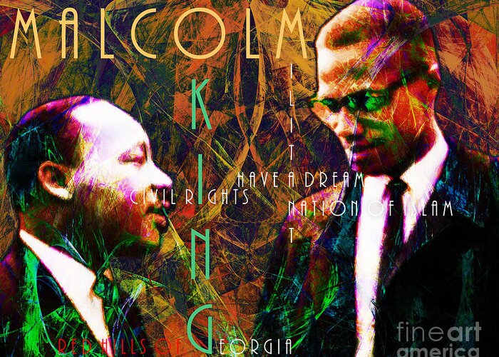 People Greeting Card featuring the photograph Malcolm and The King 20140205 with text by Wingsdomain Art and Photography