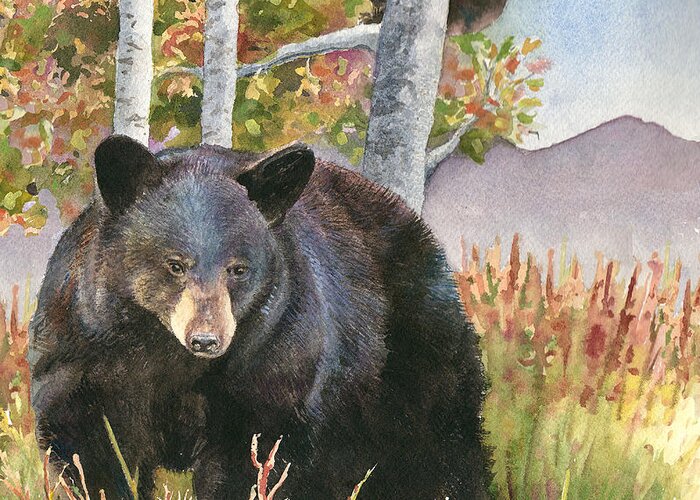Bear Painting Greeting Card featuring the painting Mama Bear by Anne Gifford