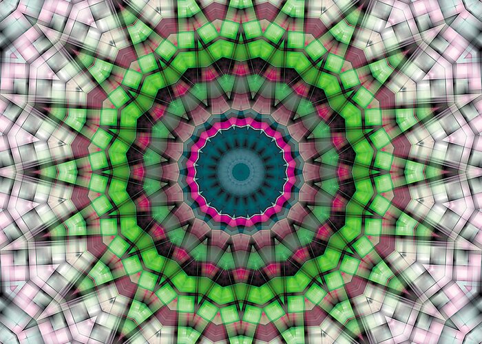 Relaxing Pattern Greeting Card featuring the digital art Mandala 26 by Terry Reynoldson