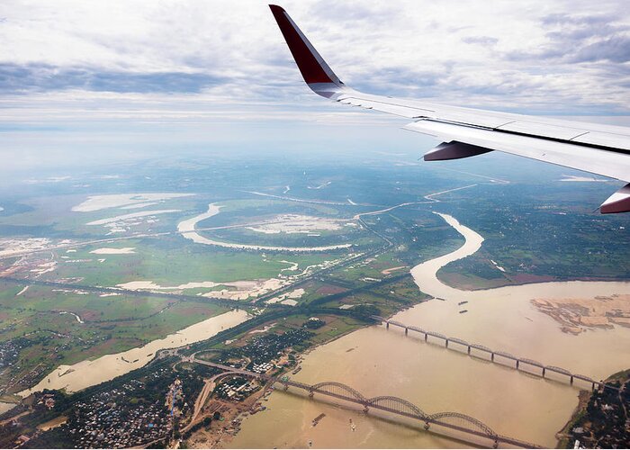 Tranquility Greeting Card featuring the photograph Mandalay Sky View by Santi Sukarnjanaprai