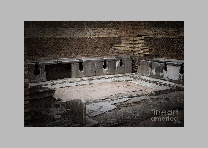 Italy Greeting Card featuring the photograph Marble Public Toilets by Prints of Italy