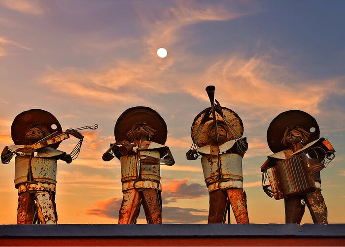 Mariachi Greeting Card featuring the photograph Mariachi Band by Alexandra Till