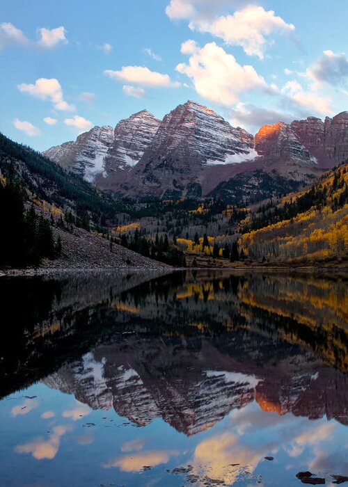 Maroon Bells Greeting Card featuring the photograph Maroon Bells by Ronda Kimbrow