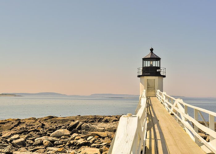Marshall Point Lighthouse Greeting Card featuring the photograph Marshall Point Lighthouse Maine by Marianne Campolongo
