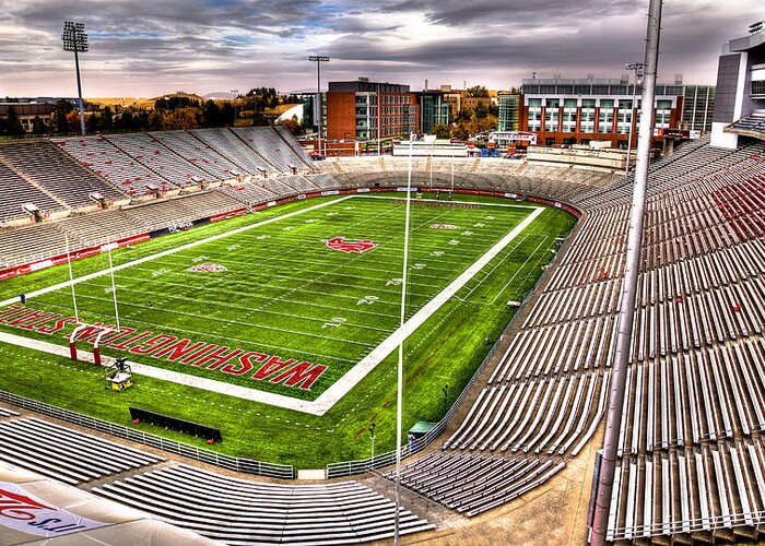 Hdr Greeting Card featuring the photograph Martin Stadium at Washington State by David Patterson
