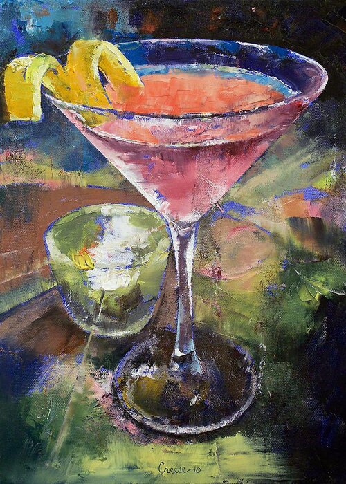 Oil Paintings Greeting Card featuring the painting Martini by Michael Creese