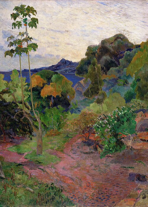 Synthetist Greeting Card featuring the photograph Martinique Landscape, 1887 Oil On Canvas by Paul Gauguin