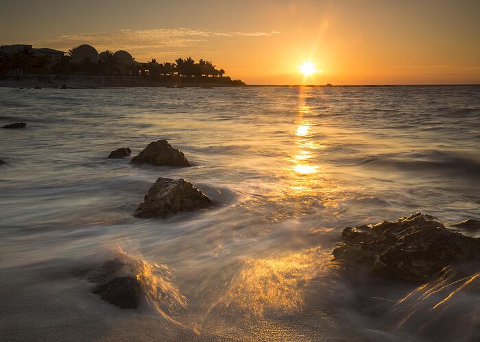 3scape Photos Greeting Card featuring the photograph Mayan Coastal Sunrise by Adam Romanowicz