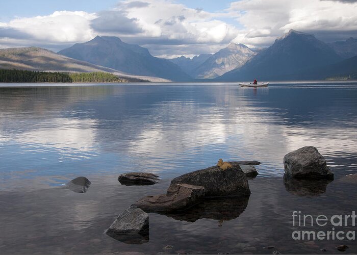 Mcdonald Lake Greeting Card featuring the photograph McDonald Lake by Gary Beeler