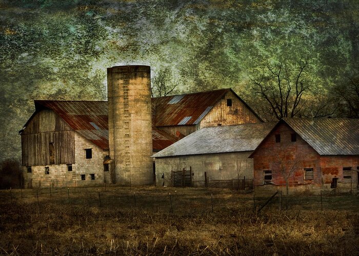 Mennonite Greeting Card featuring the photograph Mennonite Farm in Tennessee USA by Kathy Clark