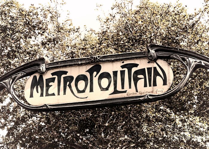 Paris Greeting Card featuring the photograph Metropolitain by Olivier Le Queinec