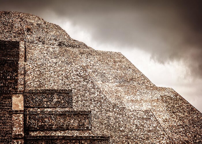 Ancient Greeting Card featuring the photograph Mexican pyramid by Anna Om