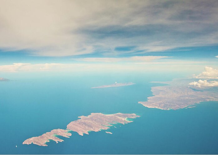 Scenics Greeting Card featuring the photograph Mexico Baja From Air by Christopher Kimmel