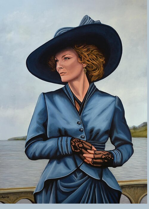 Michelle Pfeiffer Greeting Card featuring the painting Michelle Pfeiffer by Paul Meijering