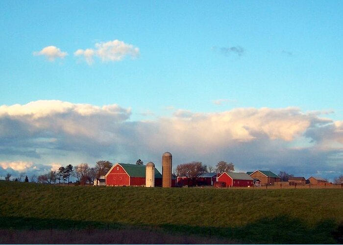 Michigan Greeting Card featuring the photograph Michigan Farm by Kathleen Luther
