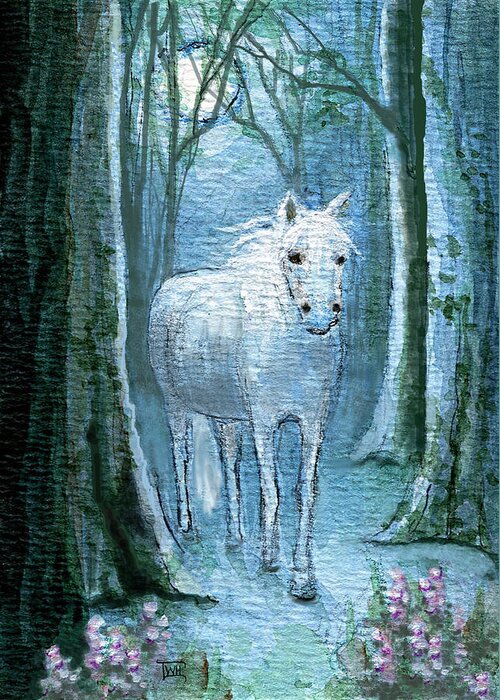 Horses Greeting Card featuring the painting Midsummer Dream by Terry Webb Harshman