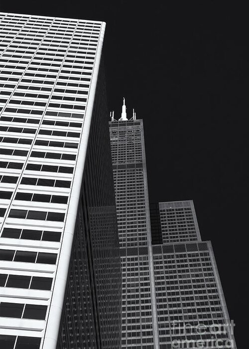 Chicago Architecture Greeting Card featuring the photograph Midwest Monolith by Dan Hefle