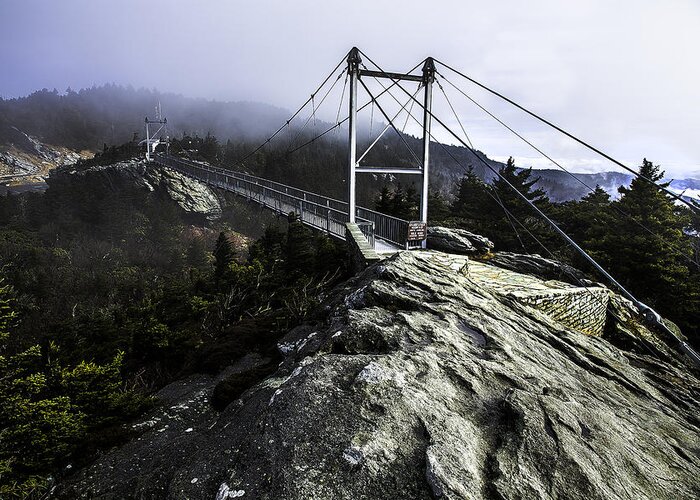 Grandfather Mountain Greeting Card featuring the photograph Mile High Bridge-Grandfather Mountain by Kevin Senter