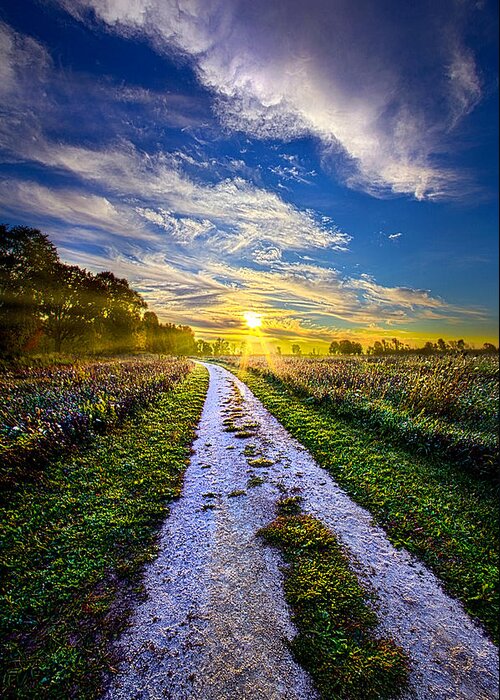 Road Greeting Card featuring the photograph Miles on my Heart by Phil Koch