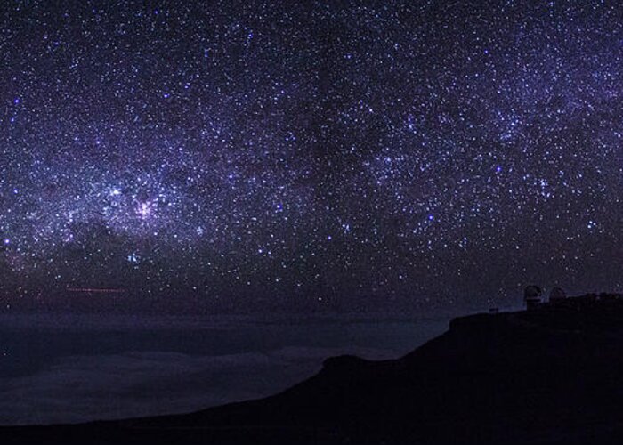Milky Way Greeting Card featuring the photograph Milky Way above Maui by Brad Scott