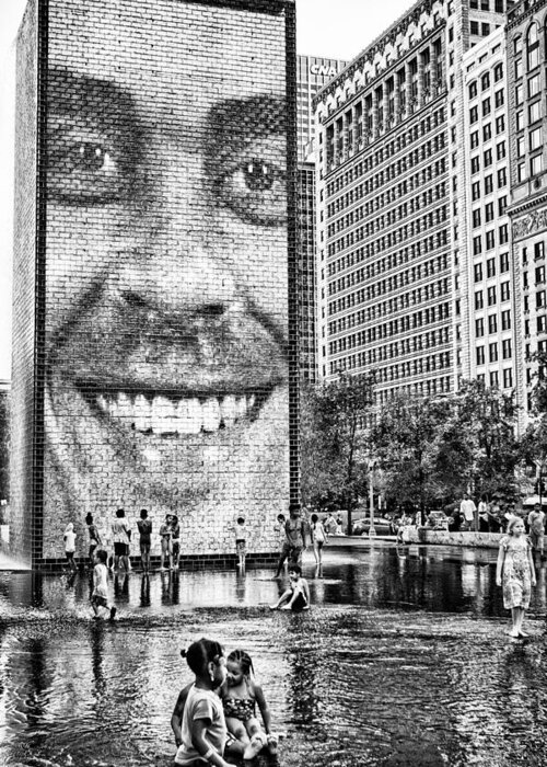 Americana Greeting Card featuring the photograph Millenium Park Smile by Robert FERD Frank
