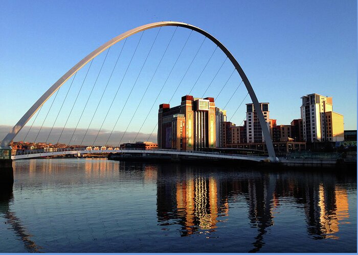 Newcastle-upon-tyne Greeting Card featuring the photograph Millennium Bridge by William Nilly