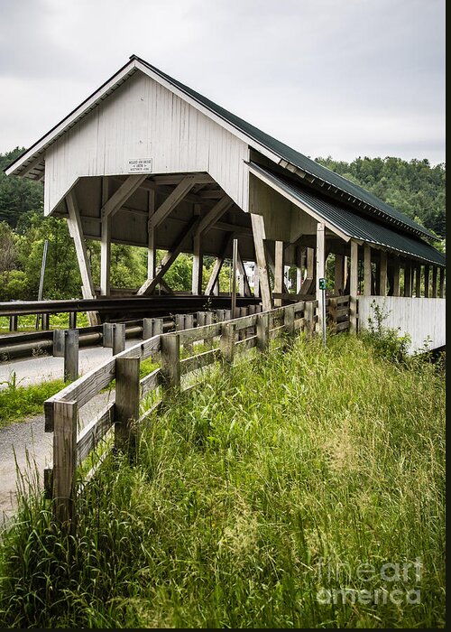 Covered Greeting Card featuring the photograph Millers Run Covered Bridge by Edward Fielding