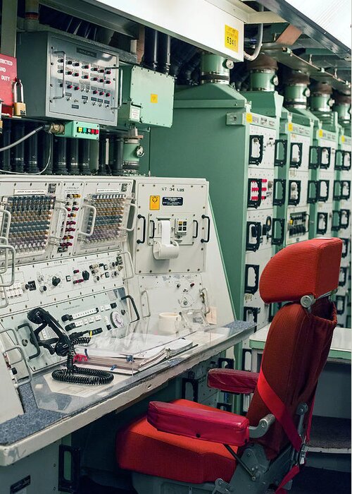 Air Force Greeting Card featuring the photograph Minuteman Missile Control Room by Jim West