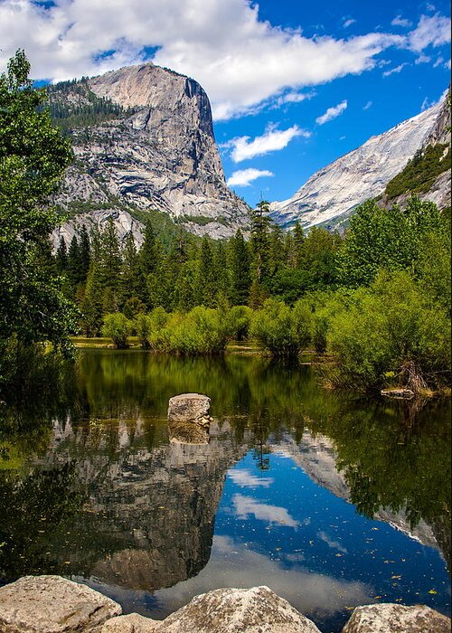 Yosemite Greeting Card featuring the photograph Mirror Lake by Chuck De La Rosa