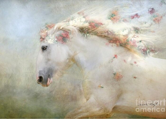 Horse Greeting Card featuring the digital art Miss Spring by Dorota Kudyba