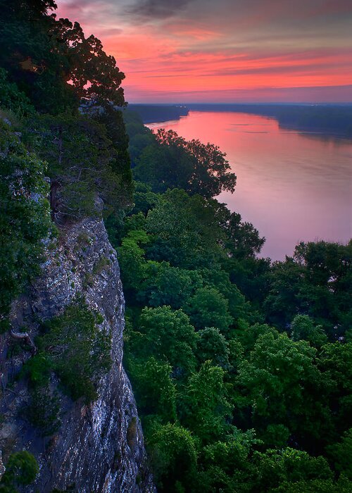 2009 Greeting Card featuring the photograph Missouri River Bluffs by Robert Charity