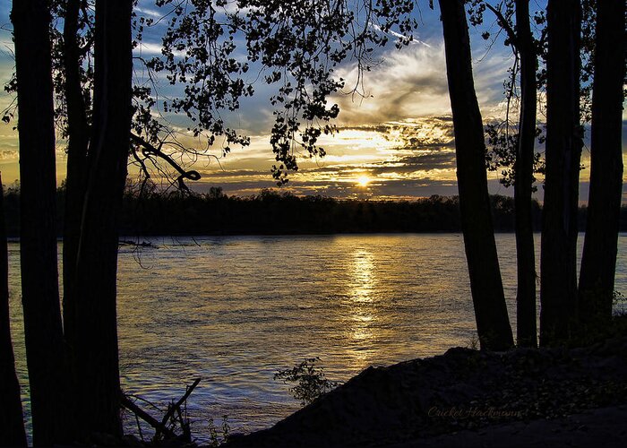 River Greeting Card featuring the photograph Missouri River Sunset by Cricket Hackmann