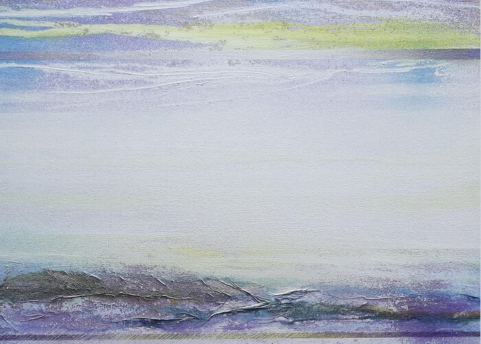 Landscape Greeting Card featuring the mixed media Mist on THe Beacon Redesdale V by Mike  Bell