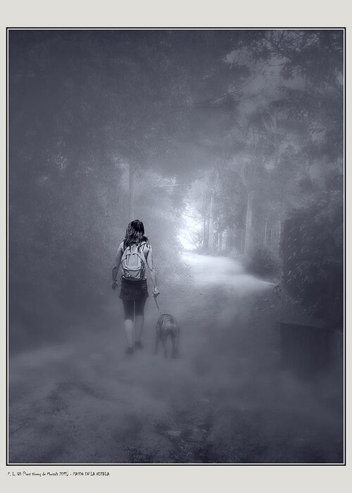 Fog Greeting Card featuring the photograph Misty path by Pedro L Gili