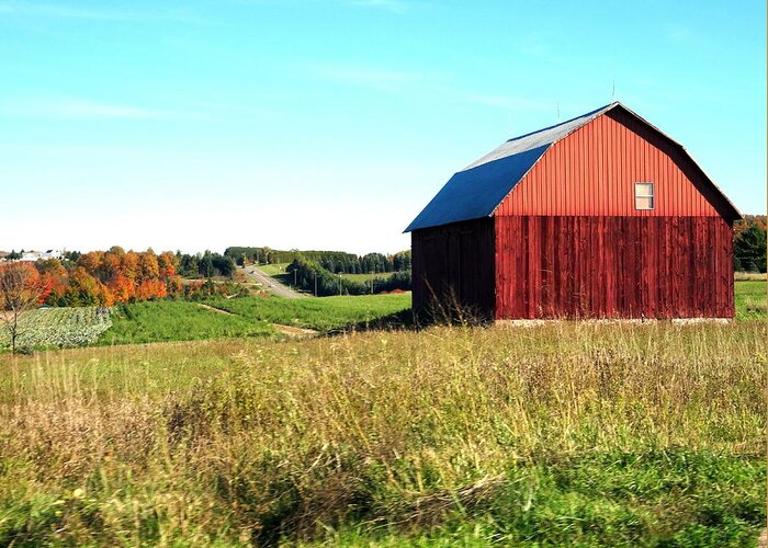 Petoskey Greeting Card featuring the photograph Mitchell Road Barn by Kathleen Luther