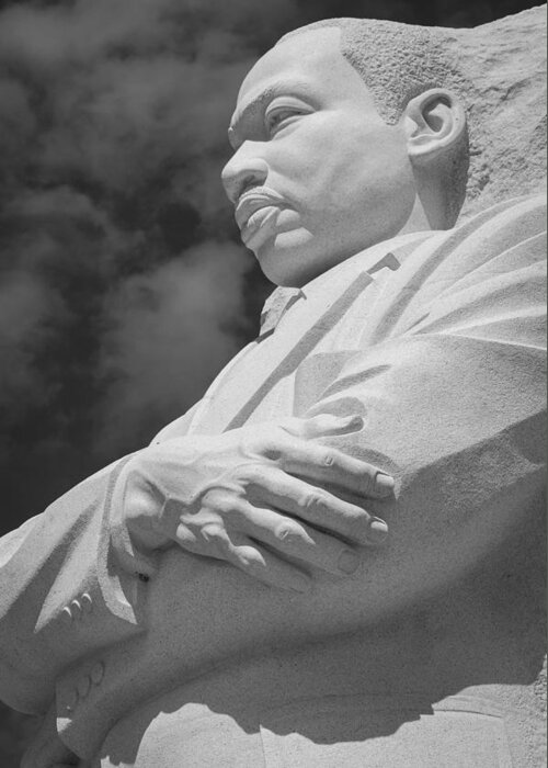 Fjm Greeting Card featuring the photograph MLK-1 bw by Frank Mari