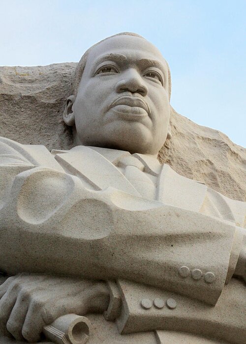 Martin Luther King Memorial Greeting Card featuring the photograph MLK Memorial by Brian M Lumley