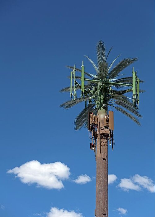 Mobile Phone Mast Greeting Card featuring the photograph Mobile Phone Communications Tower by Jim West