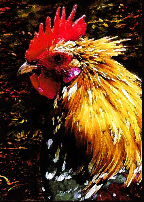Hawaii Iphone Cases Greeting Card featuring the photograph Cock Fighter by James Temple