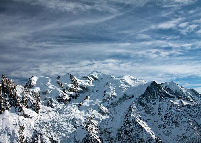 Scenics Greeting Card featuring the photograph Mont Blanc Massif In Chamonix by © Frédéric Collin