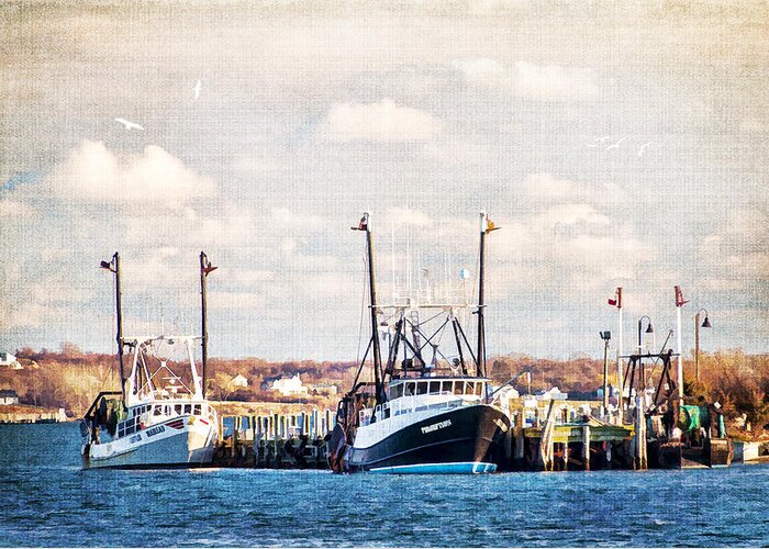 Harbor Greeting Card featuring the photograph Montauk Harbor by Cathy Kovarik