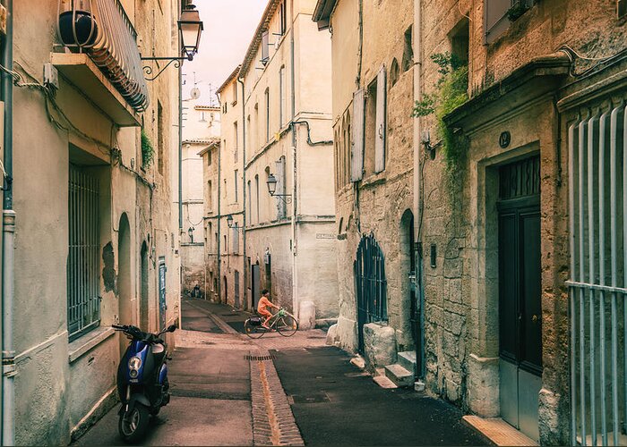 Adventure Greeting Card featuring the photograph Montpellier - France - Street in the Afternoon by Vivienne Gucwa