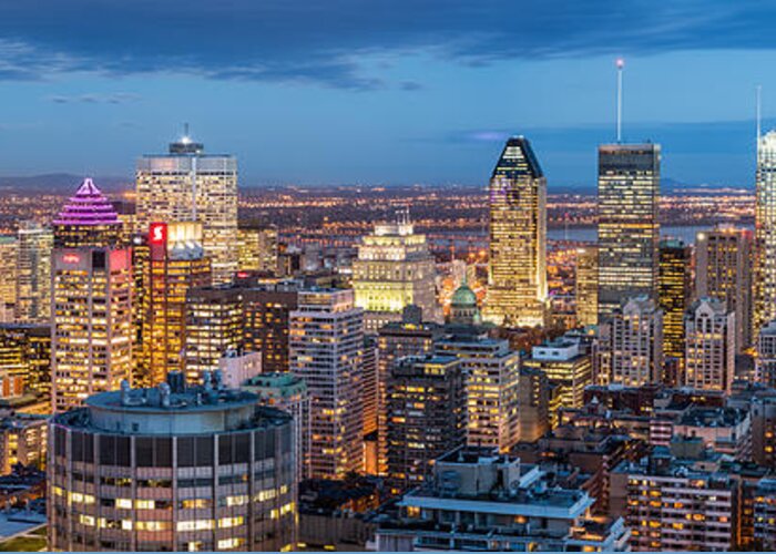 Canada Greeting Card featuring the photograph Montreal Panorama by Mihai Andritoiu