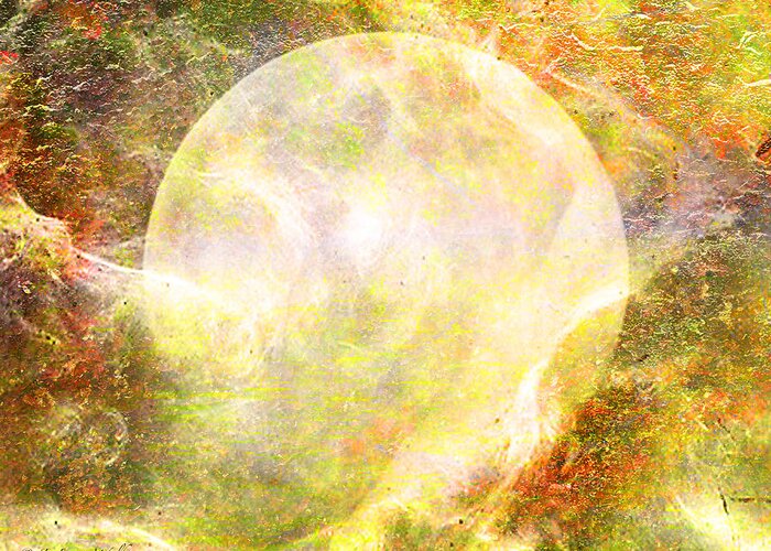 J Larry Walker Greeting Card featuring the digital art Moon Abstract by J Larry Walker