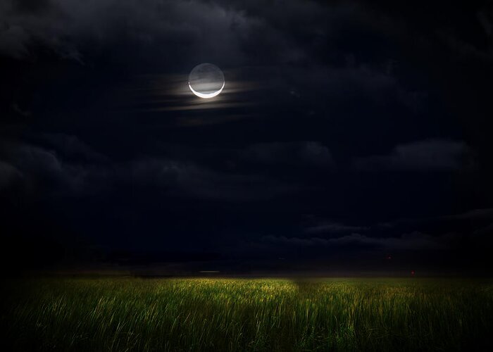Moon Greeting Card featuring the photograph Goodnight Moon by Mark Andrew Thomas