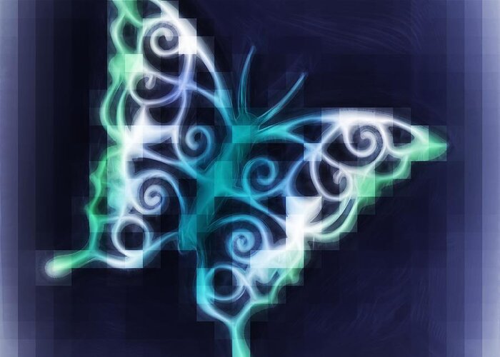 Butterfly Greeting Card featuring the digital art Moonglow by Renee Trenholm