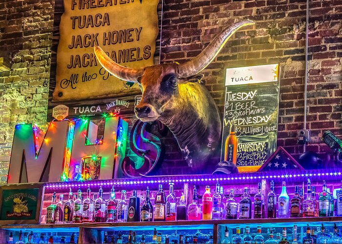 Alcohol Greeting Card featuring the photograph Moose Head Saloon II by Traveler's Pics