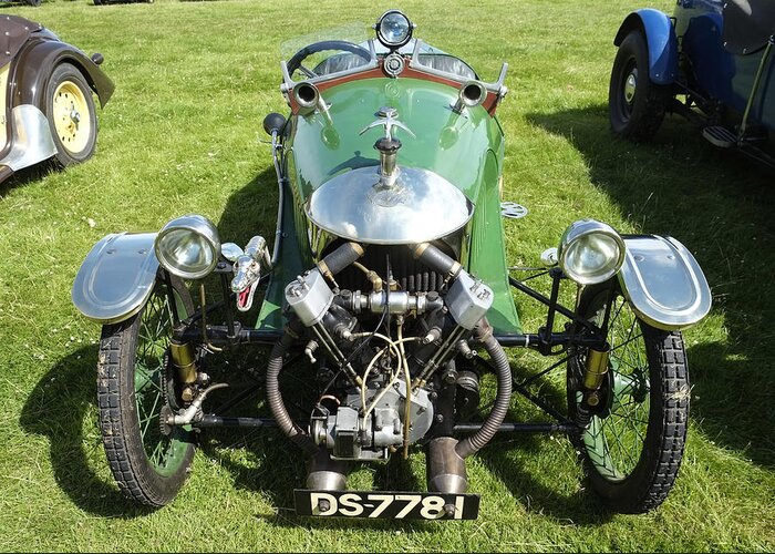 Morgan Greeting Card featuring the photograph Morgan 3 Wheeler V twin by Adrian Beese