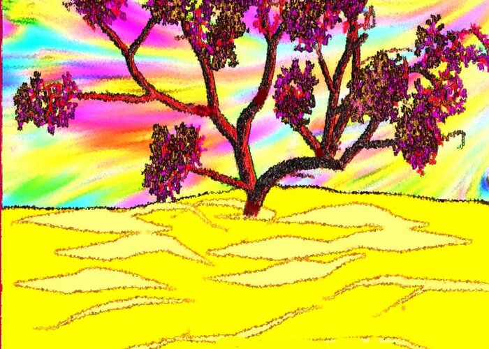 Landscape Greeting Card featuring the digital art Morning in end of desert by Dr Loifer Vladimir
